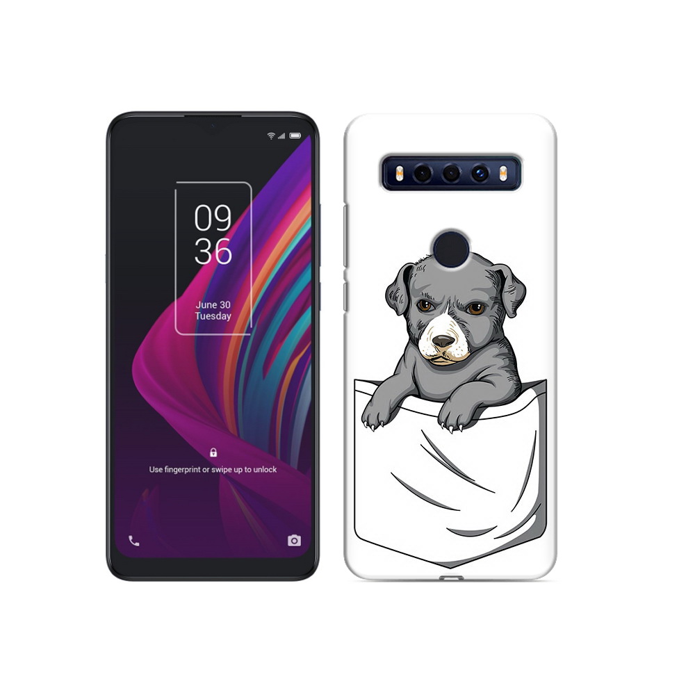 

Чехол MyPads Tocco для TCL 10 SE собачка в кармане, Прозрачный, Tocco