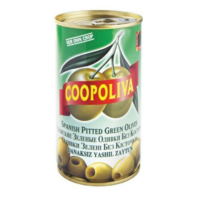 Оливки Coopoliva зеленые без косточки 350 г