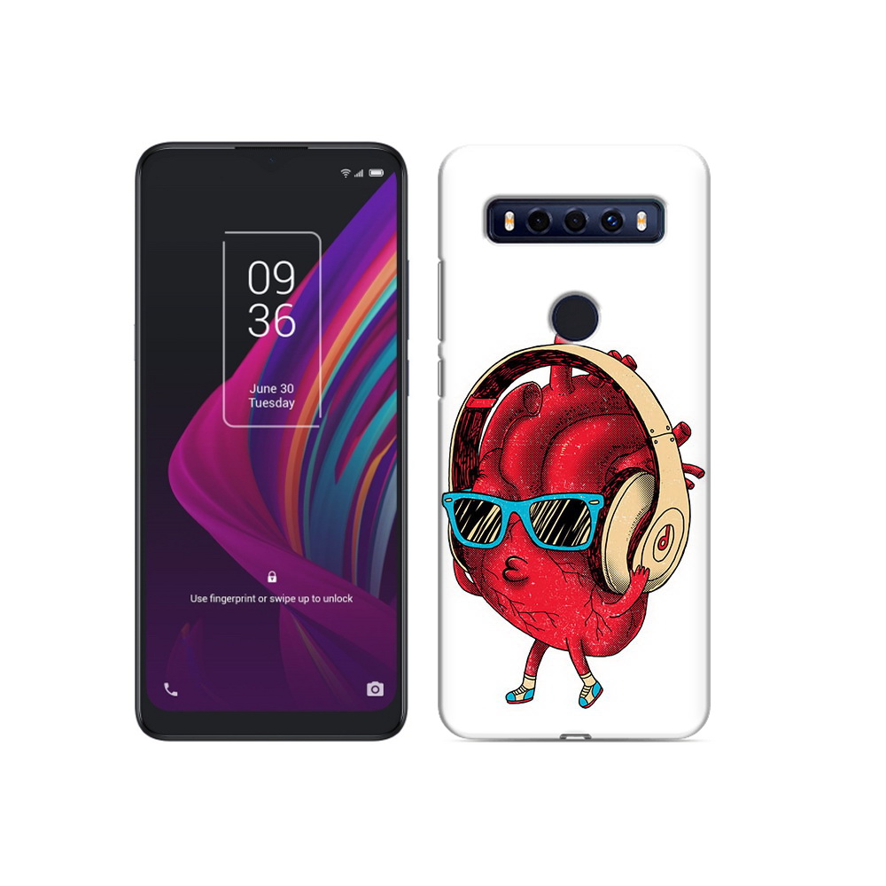 

Чехол MyPads Tocco для TCL 10 SE слушай сердце, Прозрачный, Tocco