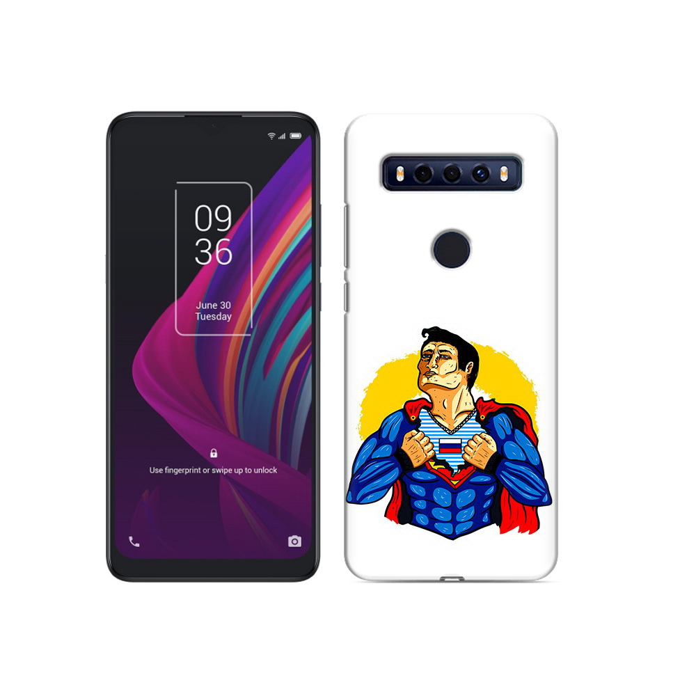 

Чехол MyPads Tocco для TCL 10 SE русский супермен, Прозрачный, Tocco