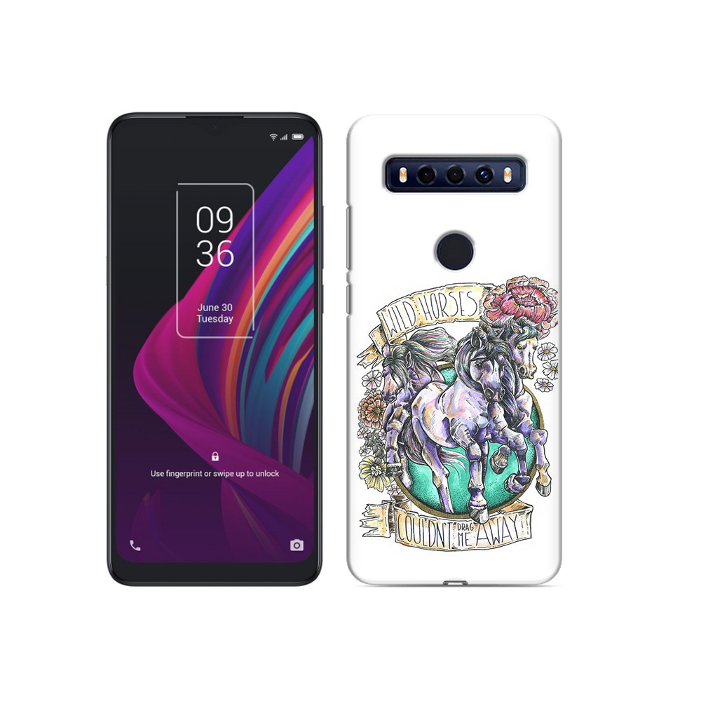 

Чехол MyPads Tocco для TCL 10 SE рисунок коней в цветах, Прозрачный, Tocco