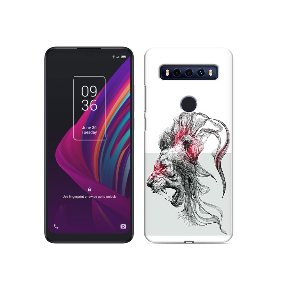 

Чехол MyPads Tocco для TCL 10 SE разъяренный лев, Прозрачный, Tocco