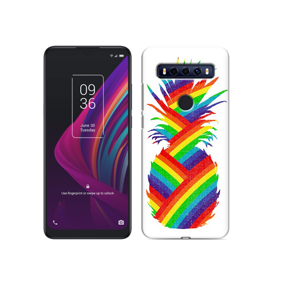 

Чехол MyPads Tocco для TCL 10 SE радужный ананас, Прозрачный, Tocco