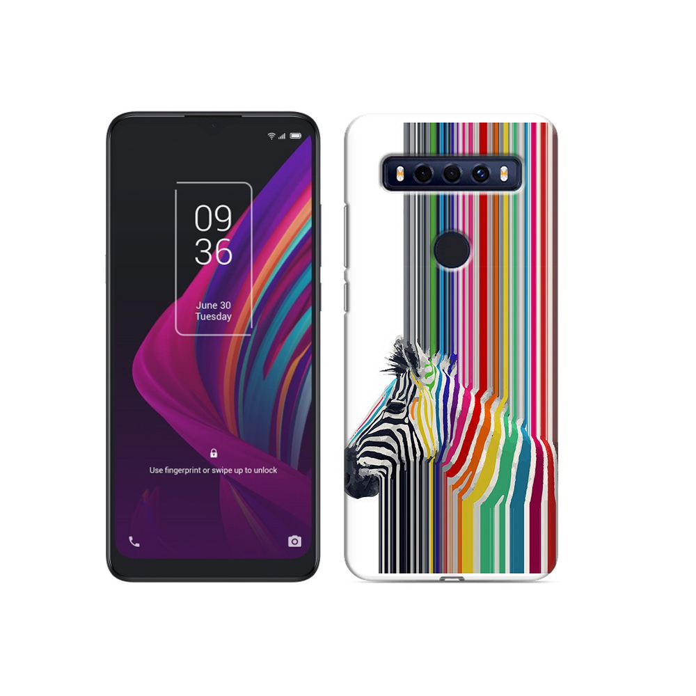 

Чехол MyPads Tocco для TCL 10 SE радужная зебра, Прозрачный, Tocco