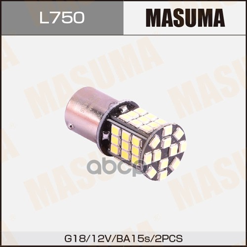 MASUMA L750 Лампы светодиодные Masuma LED BA15s 12V5W SMD 1-2W одноконтактные к-кт 2шт 1ш 1540₽