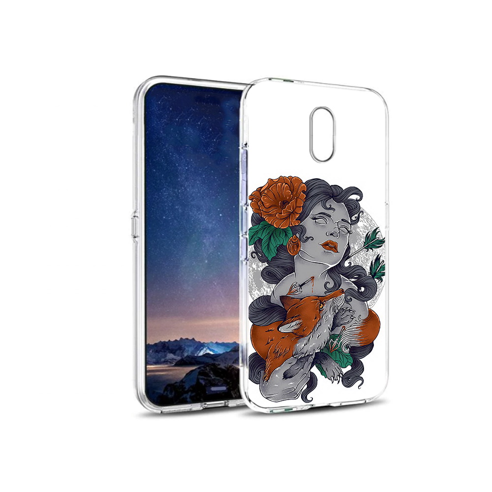 

Чехол MyPads Tocco для BQ 5016G темная девушка с лисой, Прозрачный, Tocco