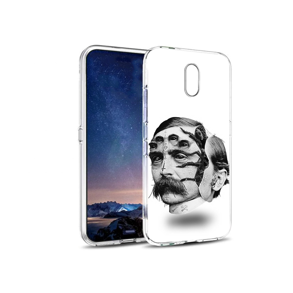 

Чехол MyPads Tocco для BQ 5016G страшное лицо мужчины, Прозрачный, Tocco