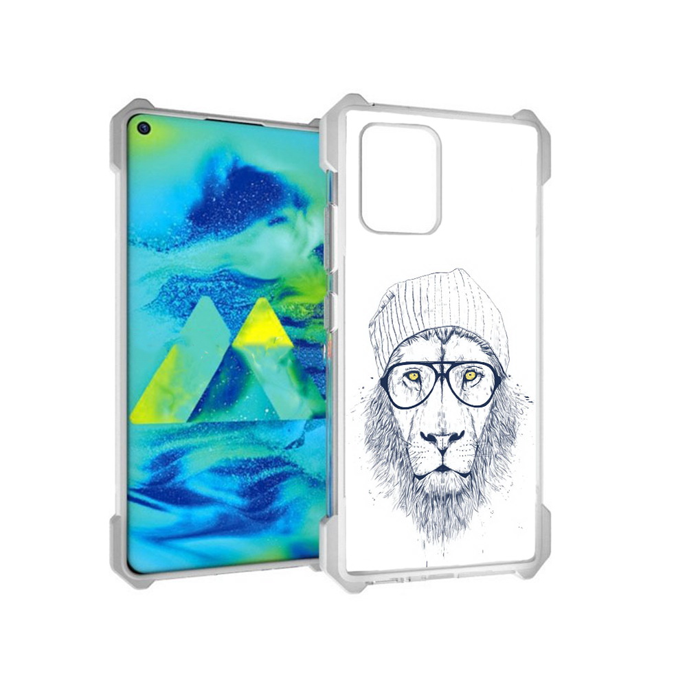 

Чехол MyPads Tocco для Samsung Galaxy S10 Lite хиппи лев (PT143840.502.663), Прозрачный, Tocco