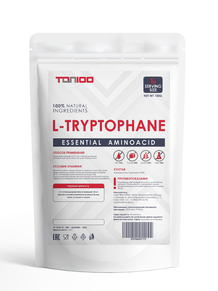 Триптофан TOP100 порошок 100г
