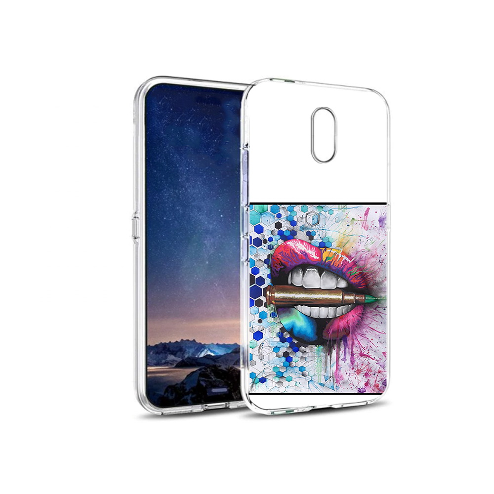 

Чехол MyPads Tocco для BQ 5016G разноцветные губы с пулей, Прозрачный, Tocco