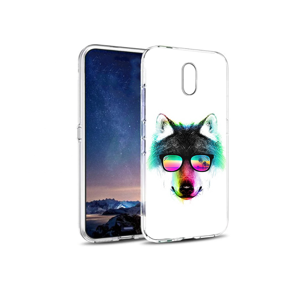 

Чехол MyPads Tocco для BQ 5016G радужный волк, Прозрачный, Tocco