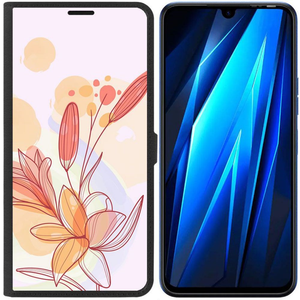 

Чехол-книжка Eco для Tecno Pova 4 Pro Фантазия (черный)