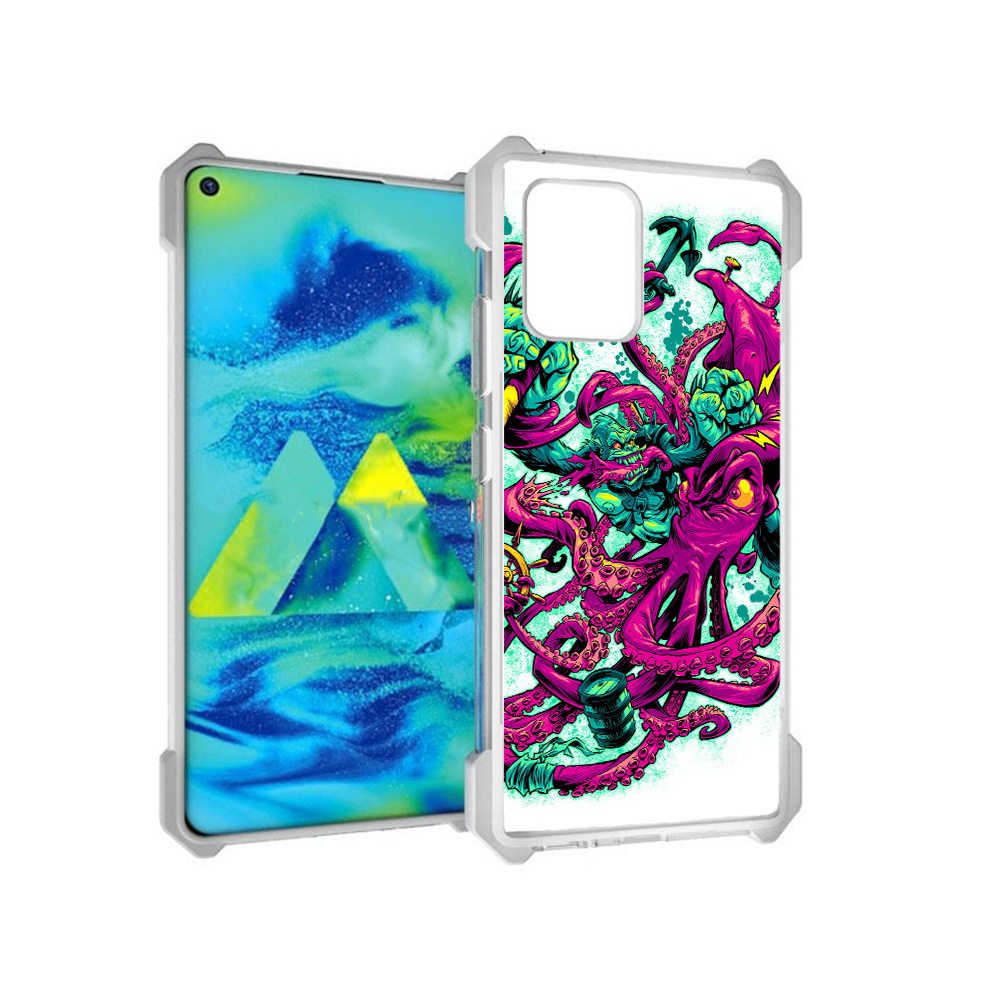 

Чехол MyPads Tocco для Samsung Galaxy S10 Lite фиолетовый кракен (PT143840.502.657), Прозрачный, Tocco