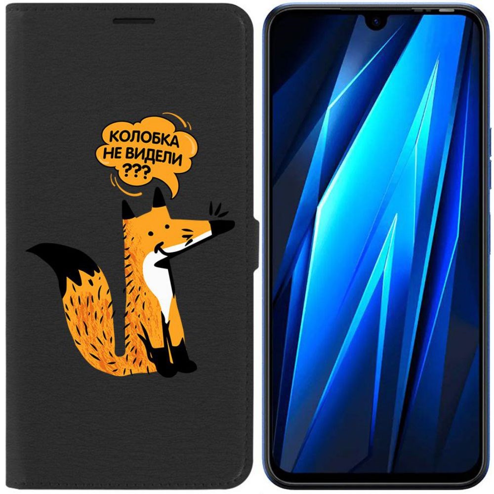 

Чехол-книжка Eco для Tecno Pova 4 Pro Лиса (черный)
