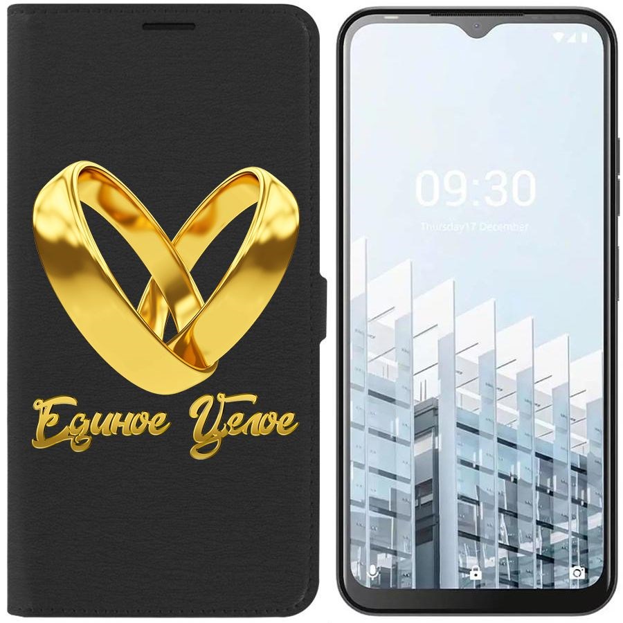 

Чехол-книжка Eco для Tecno POP 6 Pro Единое целое (черный)