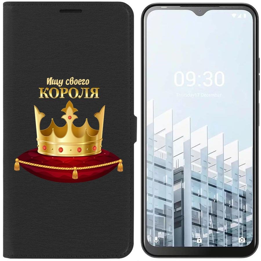 

Чехол-книжка Eco для Tecno POP 6 Pro Ищу своего Короля (черный)