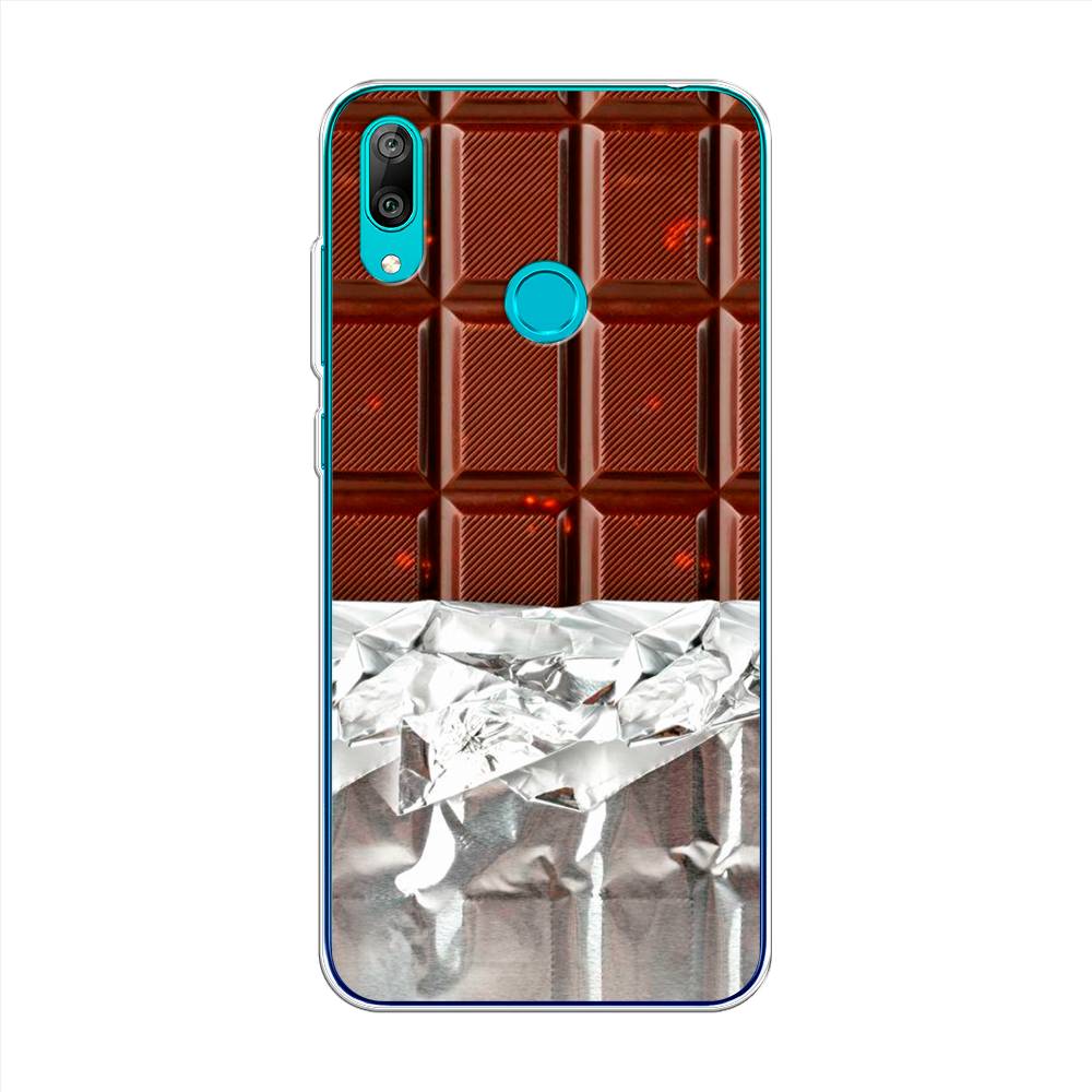 

Чехол на Huawei Y7 2019 "Шоколад в обертке", Коричневый, 68450-6
