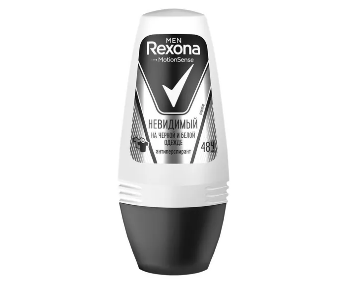 Rexona/ Men MotionSense Дезодорант-антиперспирант Невидимый на черном и белом, 50 мл
