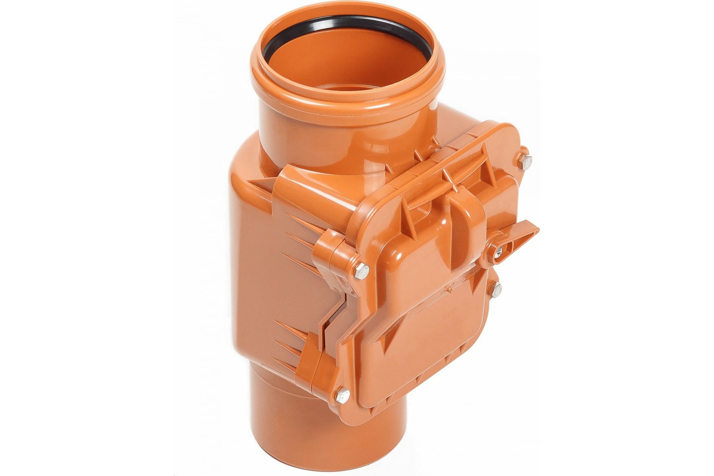 Клапан обратный PVC ХЕМКОР 2481176 канализационный, 160 мм, оранжевый