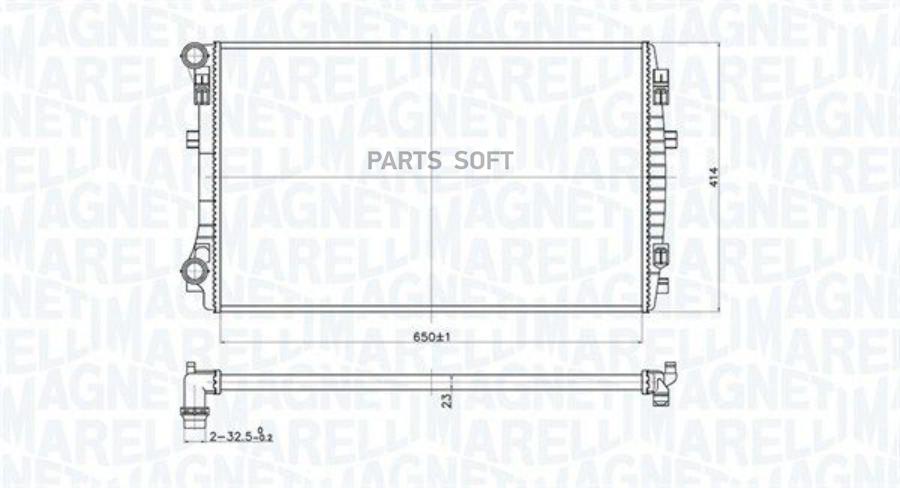 MAGNETI MARELLI 350213173400 Радиатор 1шт