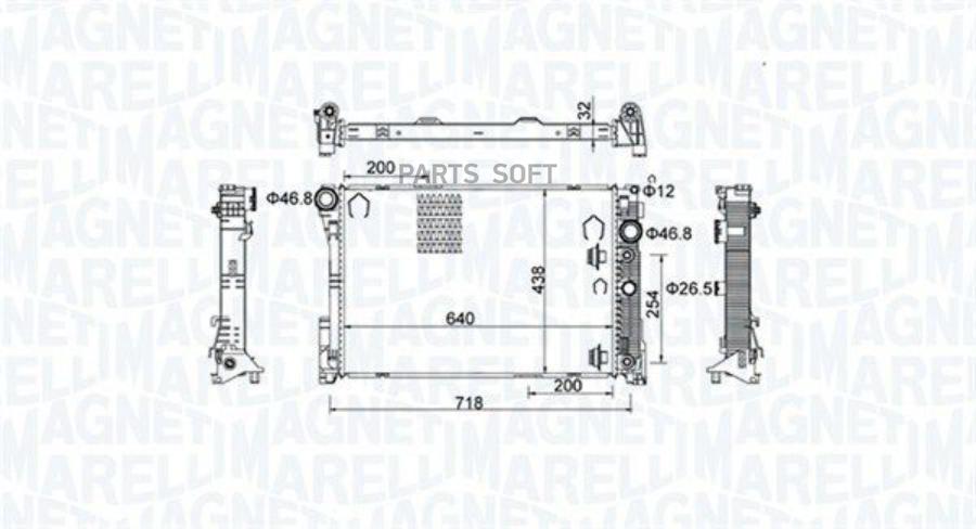 

MAGNETI MARELLI 350213159800 Радиатор 1шт
