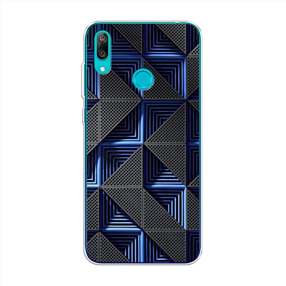 

Чехол на Huawei Y7 2019 "IBM", Серый;синий, 68450-3