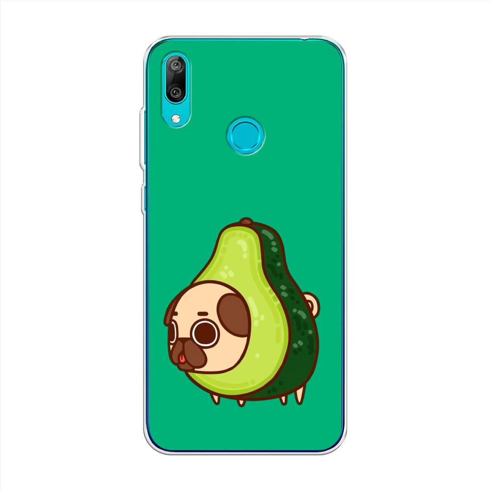 

Чехол на Huawei Y7 2019 "Мопс авокадик", Зеленый, 68450-1