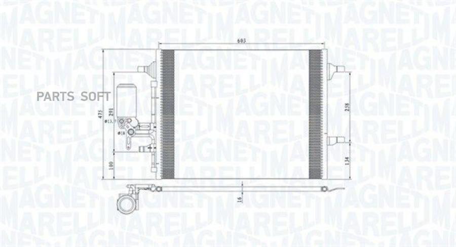 

MAGNETI MARELLI 350203789000 Радиатор кондиционера () 1шт