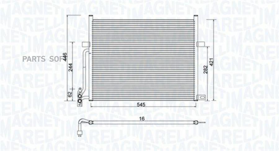 

MAGNETI MARELLI 350203776000 Радиатор кондиционера [520x420] () 1шт