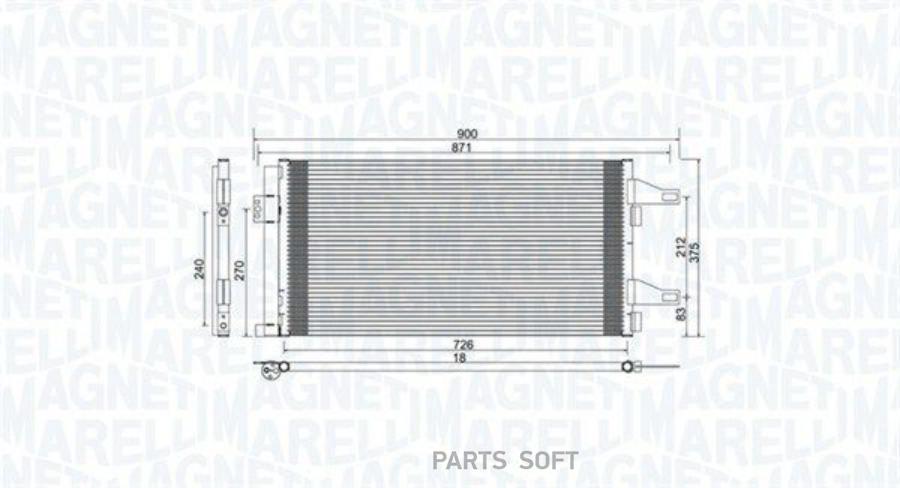 Радиатор Кондиционера Magneti Marelli 350203761000