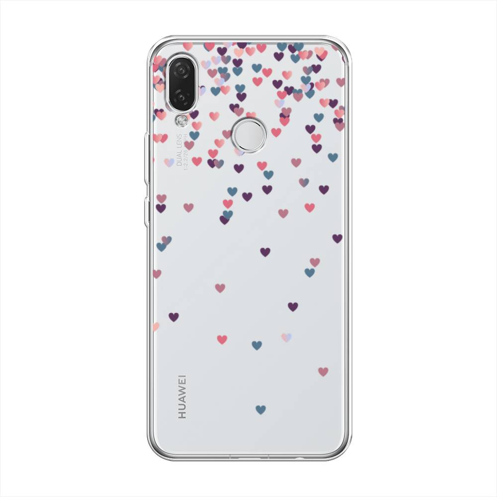 

Чехол на Huawei Nova 3i "Посыпка сердечки", Розовый;фиолетовый, 68350-3