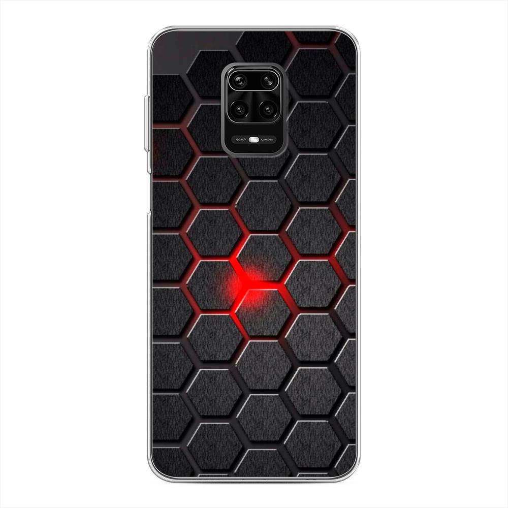 

Чехол на Xiaomi Redmi Note 9S/Note 9 Pro "Соты красные", Красный;черный;серый, 37950-3