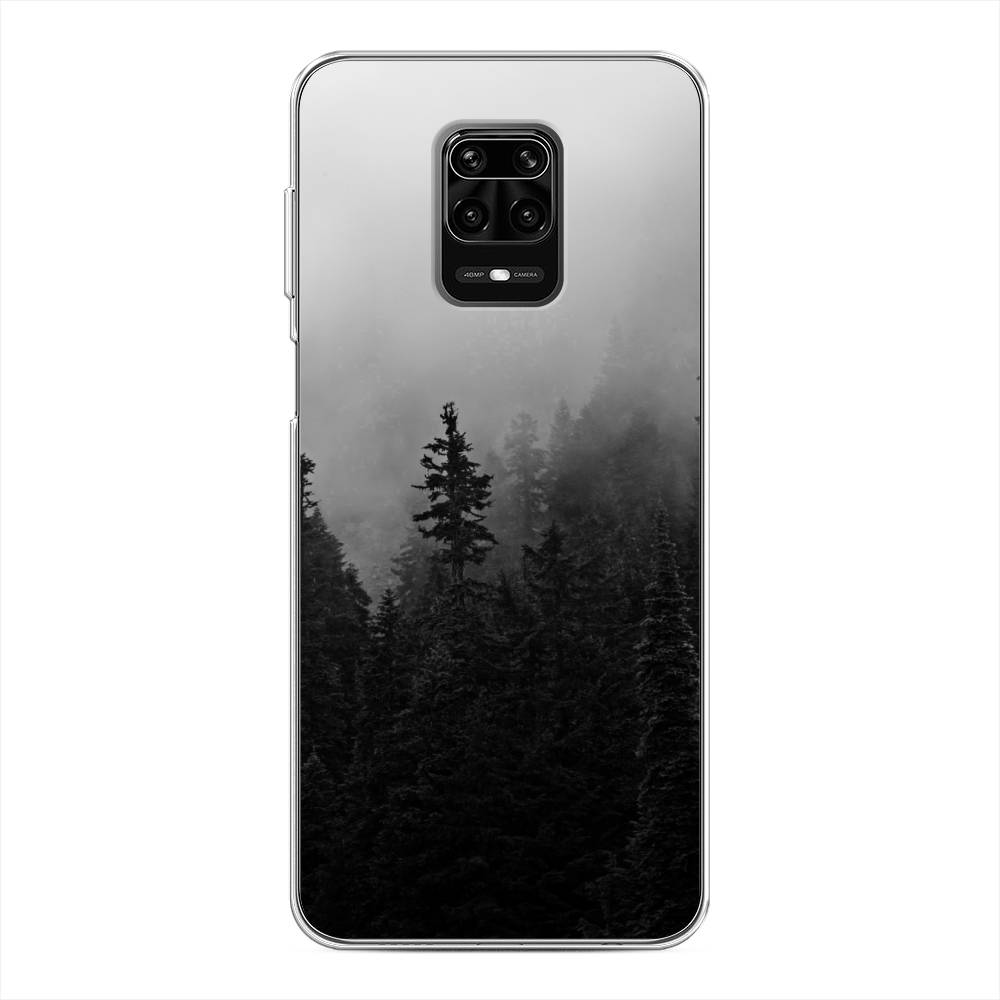 

Чехол на Xiaomi Redmi Note 9S "Туманный лес", Серый;черный, 37950-2