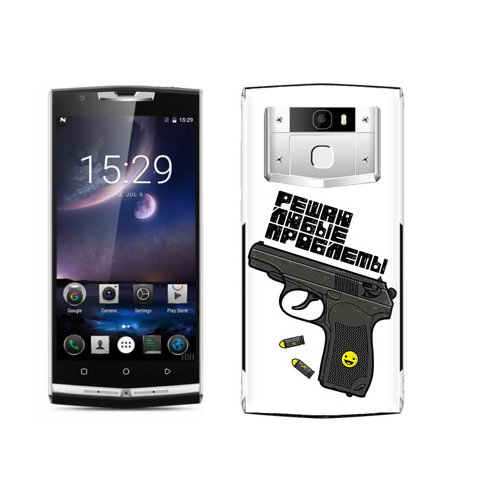 

Чехол MyPads Tocco для Oukitel K10000 Pro пистолет против проблем, Прозрачный, Tocco
