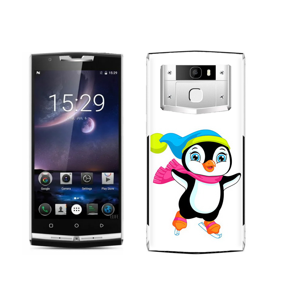 

Чехол MyPads Tocco для Oukitel K10000 Pro пингвин на коньках, Прозрачный, Tocco