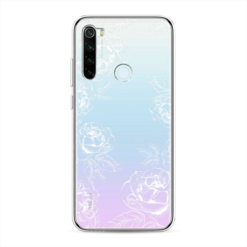 

Чехол на Xiaomi Redmi Note 8T "Розы графика", Черный;серый, 37450-2