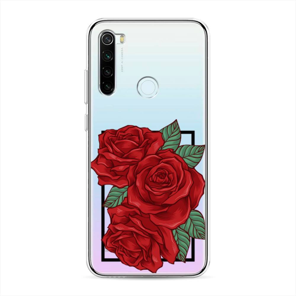 

Чехол для Xiaomi Redmi Note 8T "Три алые розы", Красный, 37450-2
