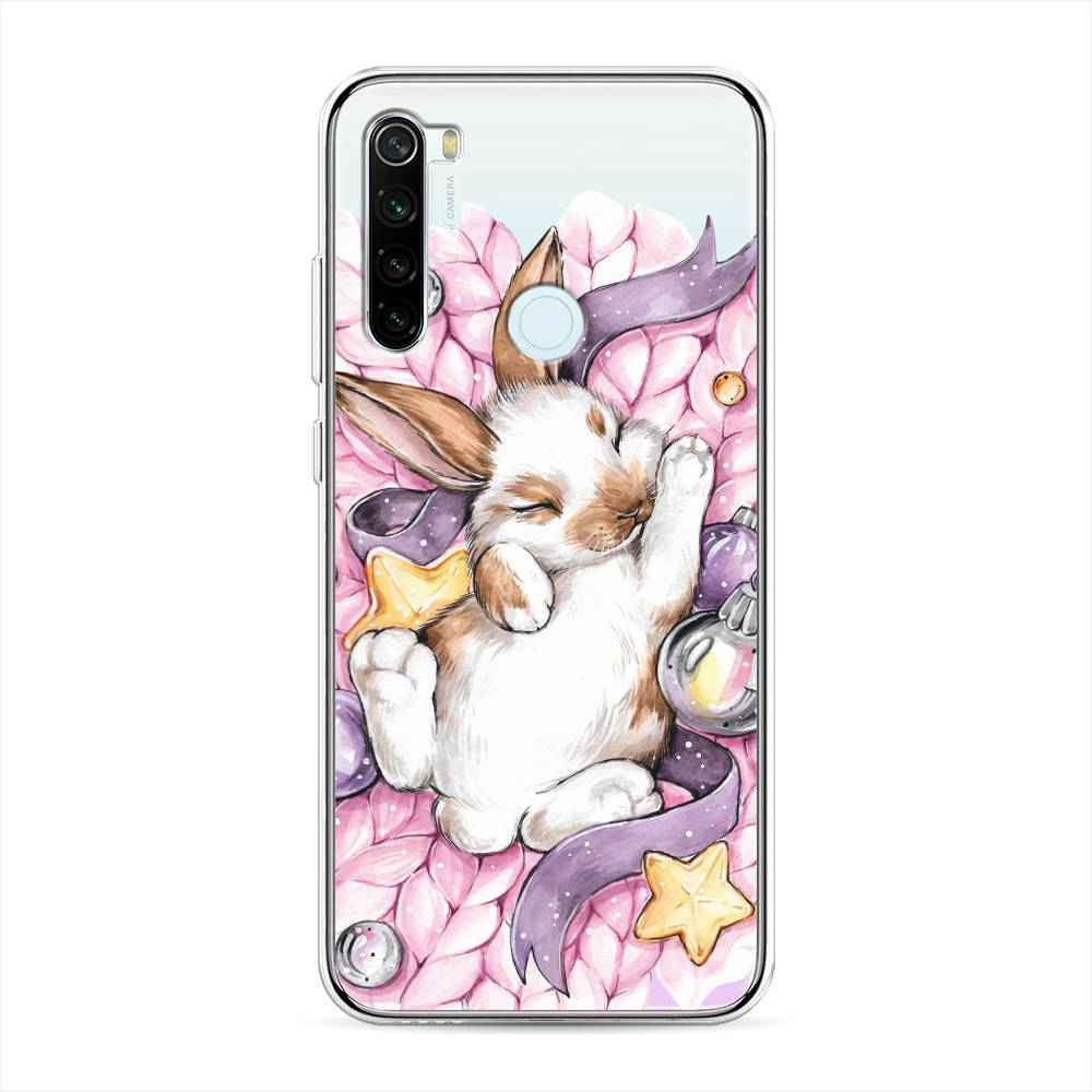 

Чехол на Xiaomi Redmi Note 8T "Кролик спит", Розовый;белый, 37450-5