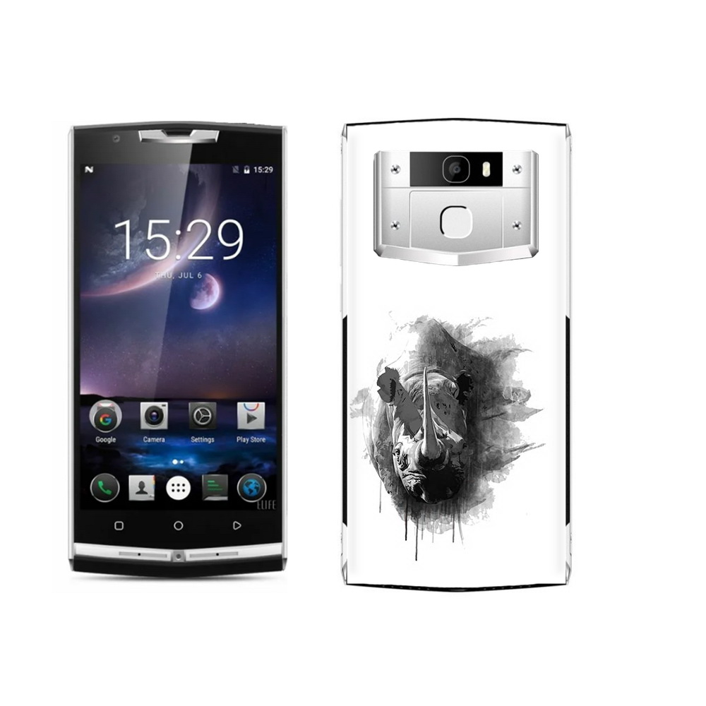

Чехол MyPads Tocco для Oukitel K10000 Pro носорог, Прозрачный, Tocco