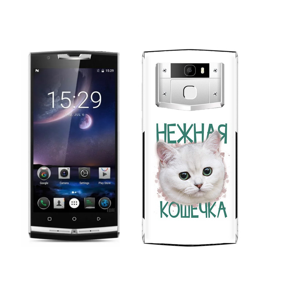 

Чехол MyPads Tocco для Oukitel K10000 Pro нежная кошечка, Прозрачный, Tocco