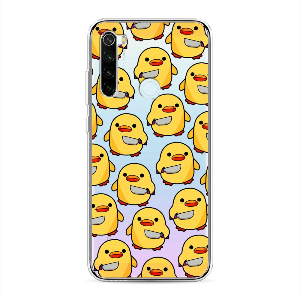 

Чехол на Xiaomi Redmi Note 8T "Утка с ножом", Прозрачный;желтый;оранжевый, 37450-1