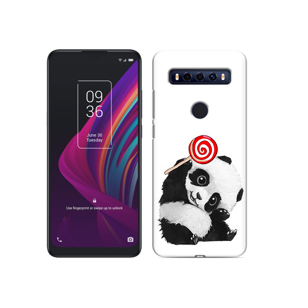 

Чехол MyPads Tocco для TCL 10 SE панда с леденцом, Прозрачный, Tocco