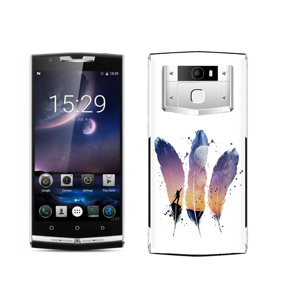 

Чехол MyPads Tocco для Oukitel K10000 Pro небесные перья, Прозрачный, Tocco