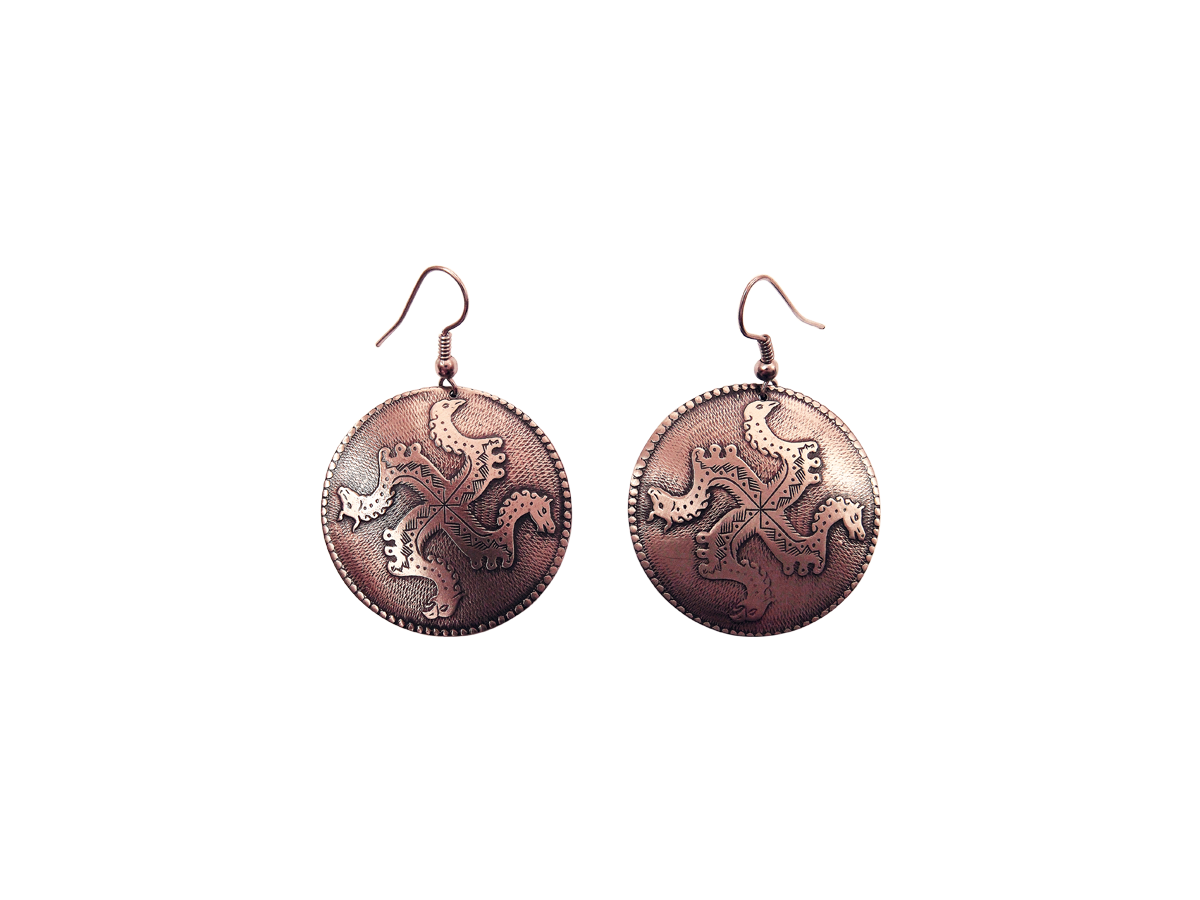 

Серьги подвески из меди Мастерская Алёшиных Т27.29.01.00, Т27.29.01.00