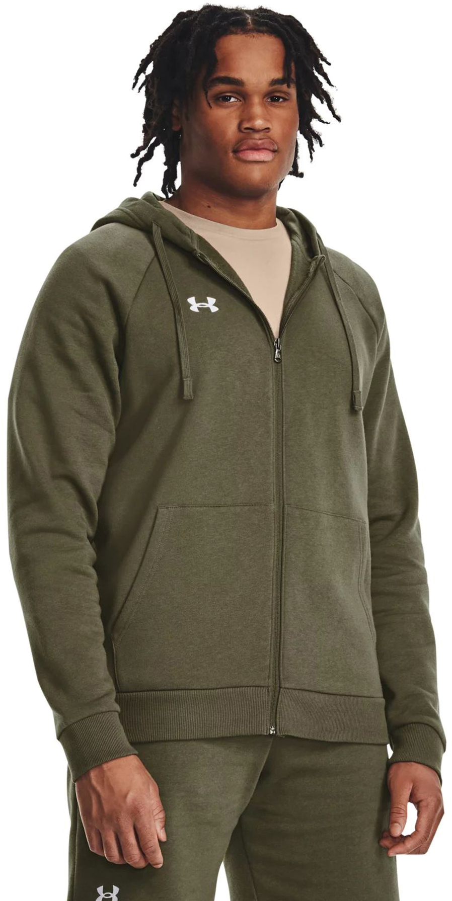 

Толстовка мужская UNDER ARMOUR Rival Fleece FZ зеленая 2XL, Зеленый, Rival Fleece FZ