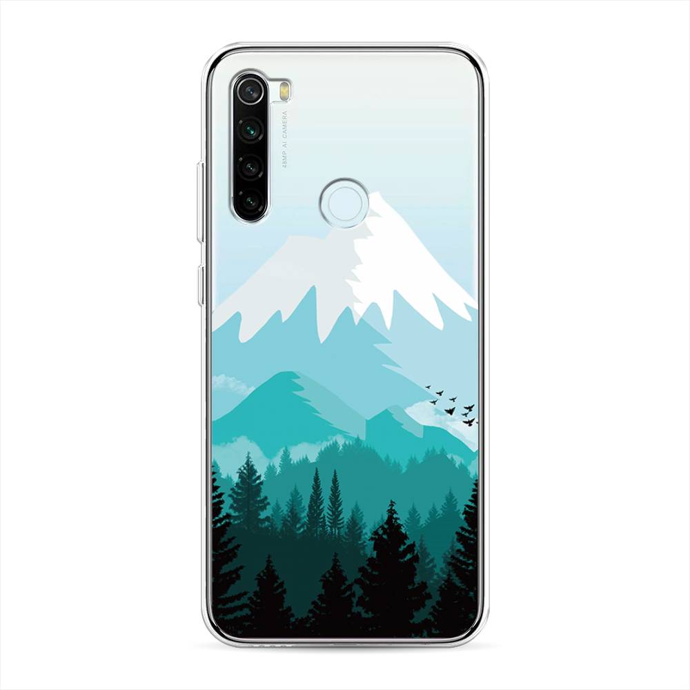 

Чехол на Xiaomi Redmi Note 8T "Синяя снежная гора", Белый;голубой, 37450-2