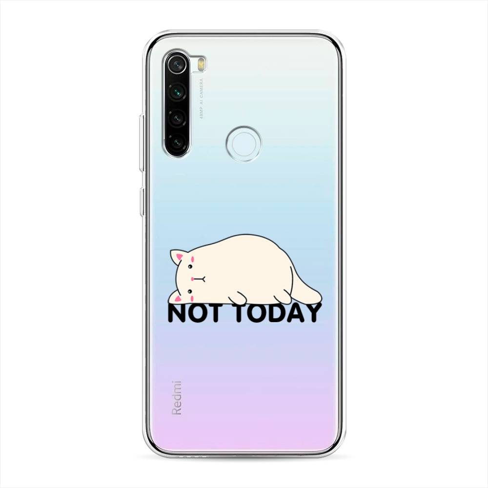 

Чехол на Xiaomi Redmi Note 8T "Cat not today", Белый;розовый;черный, 37450-1