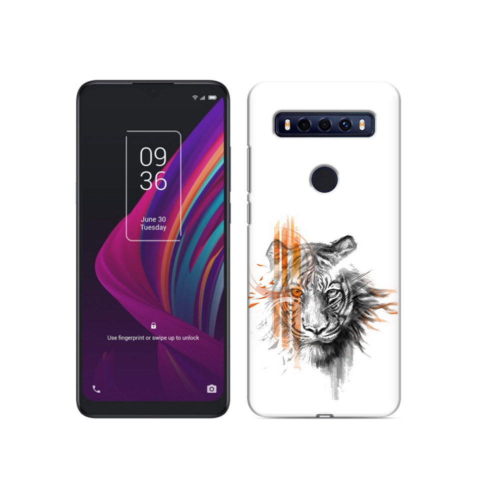

Чехол MyPads Tocco для TCL 10 SE огненный тигр, Прозрачный, Tocco