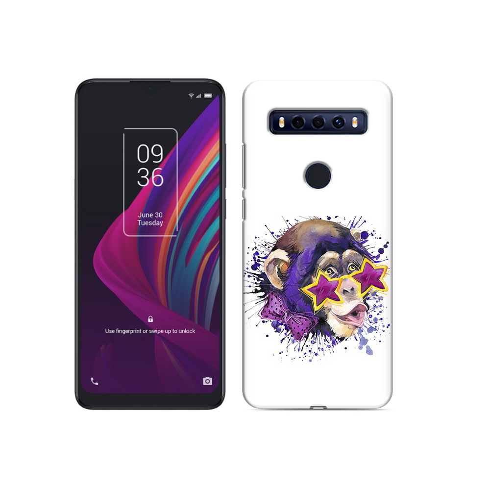 

Чехол MyPads Tocco для TCL 10 SE обезьяна в очках, Прозрачный, Tocco