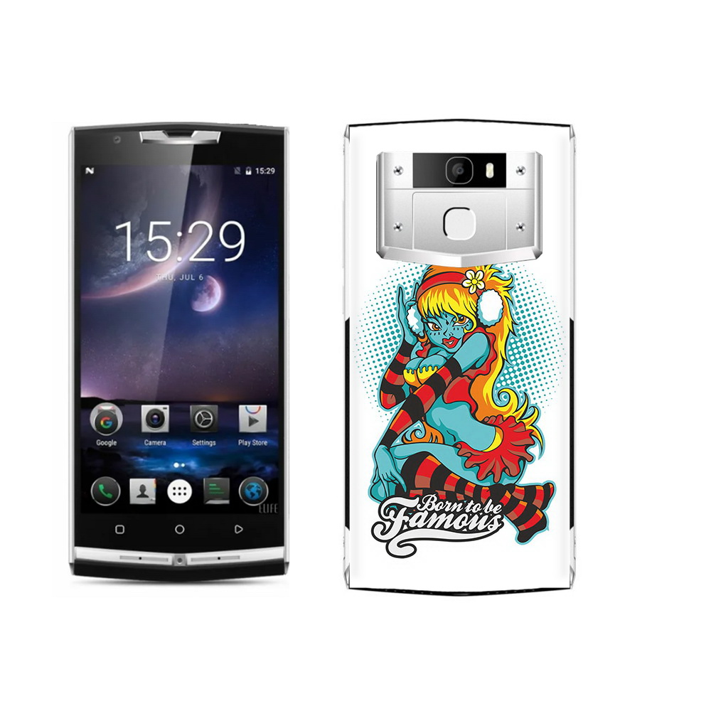 

Чехол MyPads Tocco для Oukitel K10000 Pro нарисованная девушка в наушниках, Прозрачный, Tocco